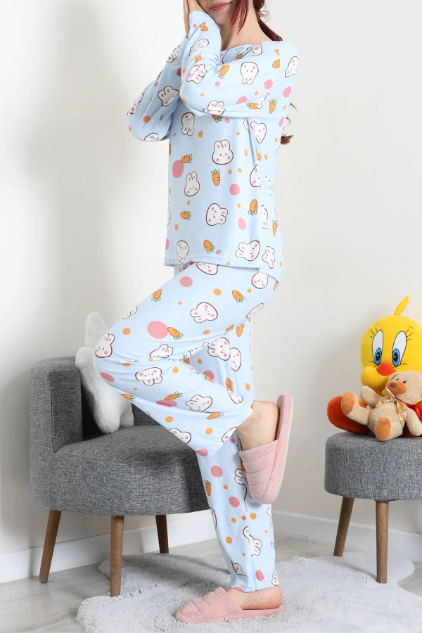 Süet Alt Üst Aynı Pijama Takımı Bebemavi 7