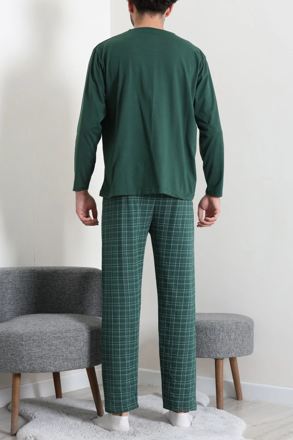 Süprem Ekose Erkek Pijama Takımı Zümrüt 7