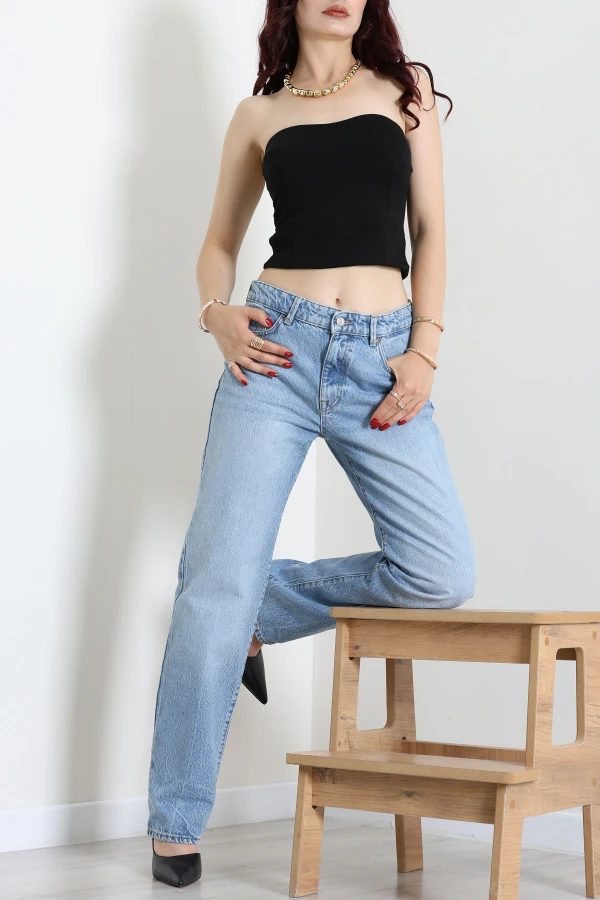 Straight Kot Pantolon Açıkmavi 4