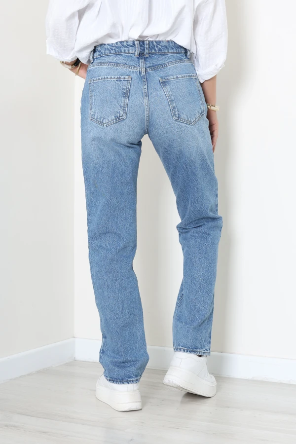 Straight Kot Pantolon Mavi 7
