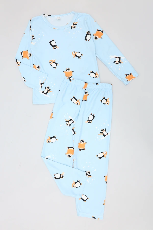 5-12 Yaş Süet Çocuk Pijama Takımı Bebemavisi 2