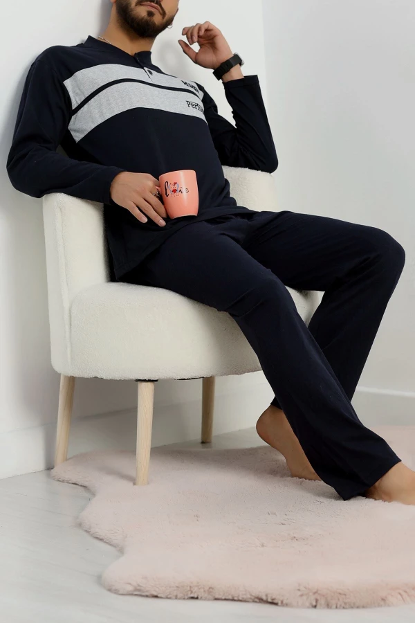 Süprem Erkek Pijama Takımı Lacivert 4