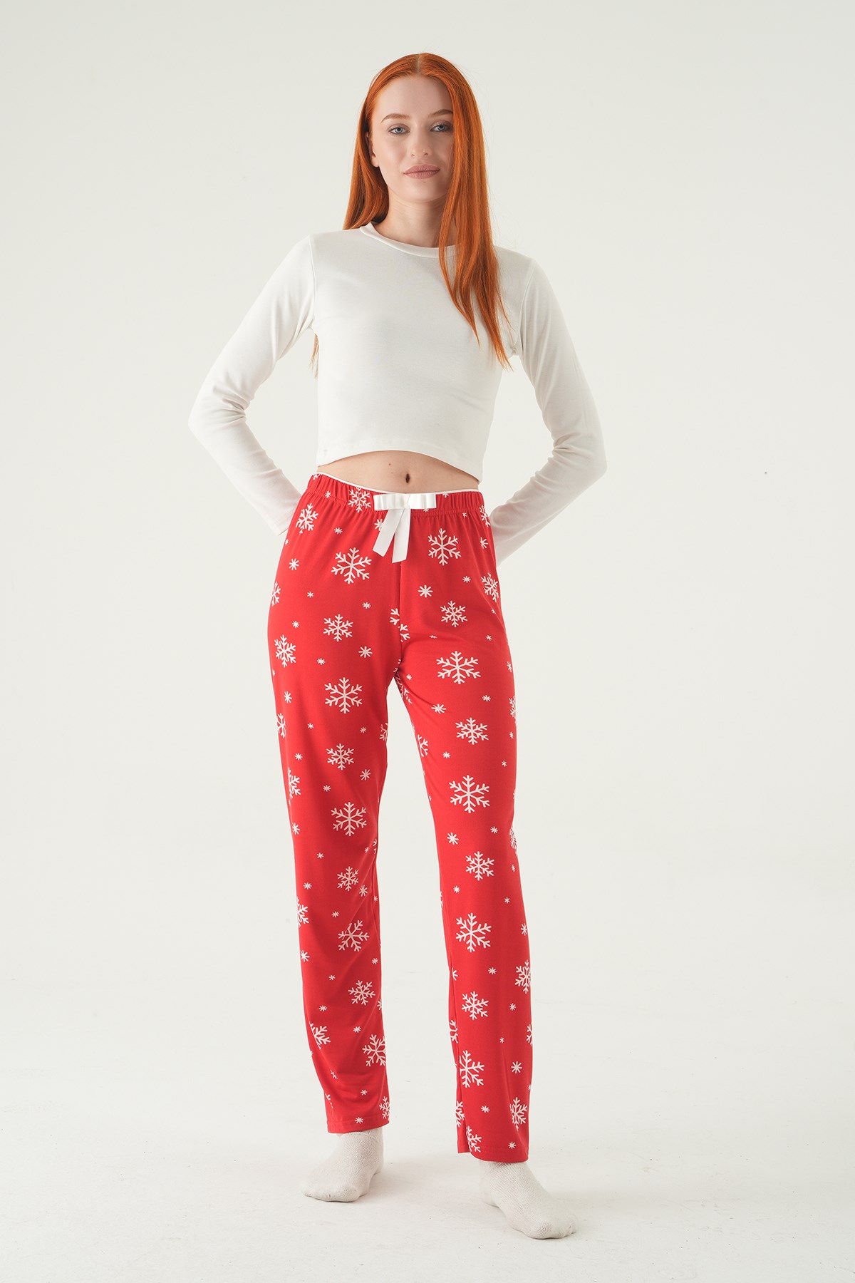 Kar Desen Pijama 4531 Kırmızı 3