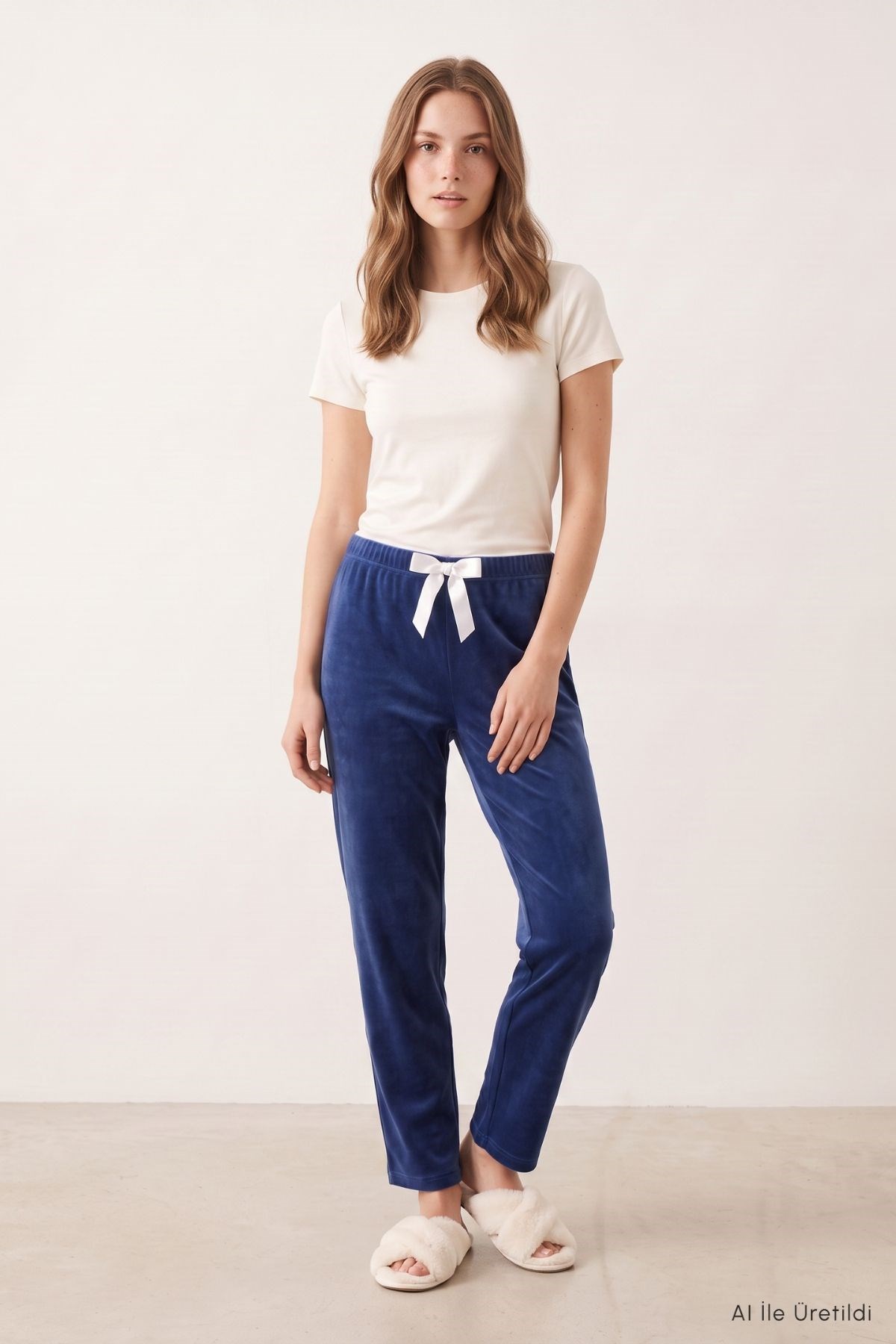 Bel Lastikli Kadife Pijama 0601 Laci 3