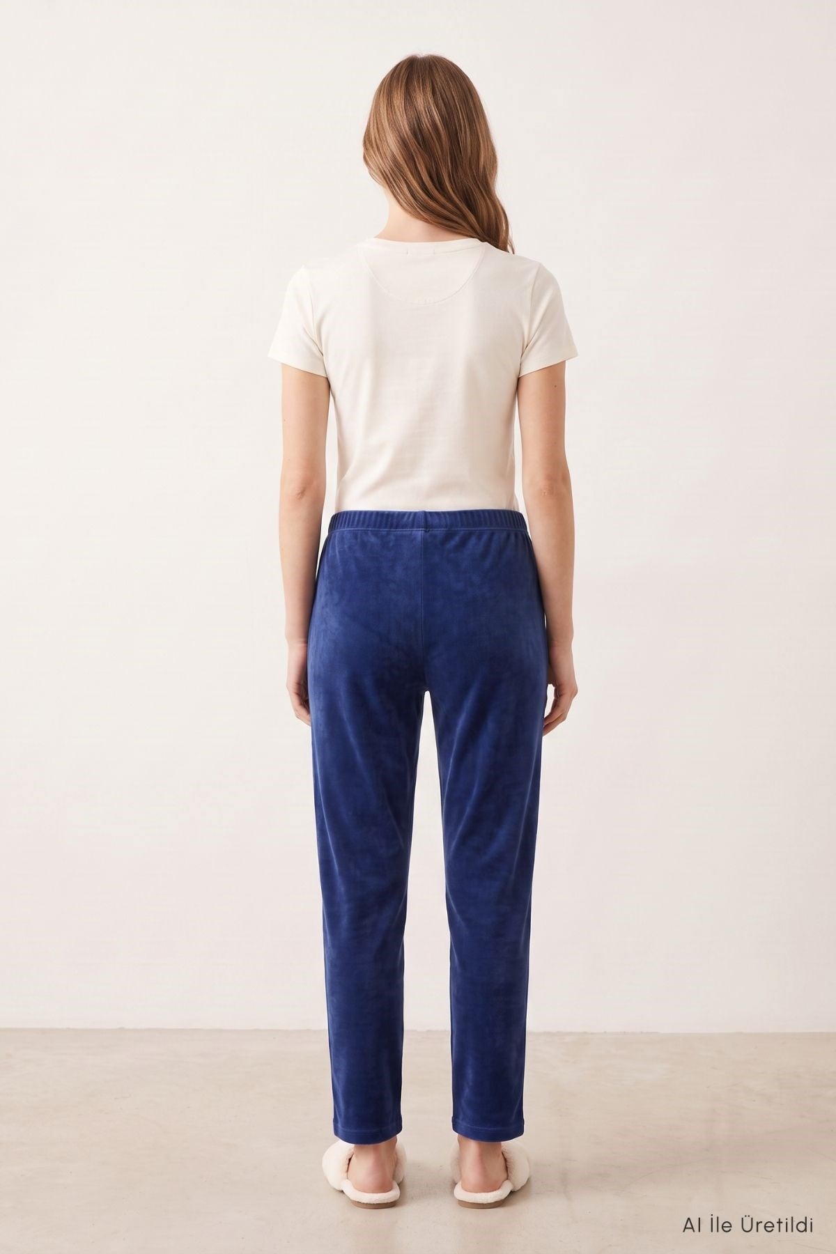Bel Lastikli Kadife Pijama 0601 Laci 4