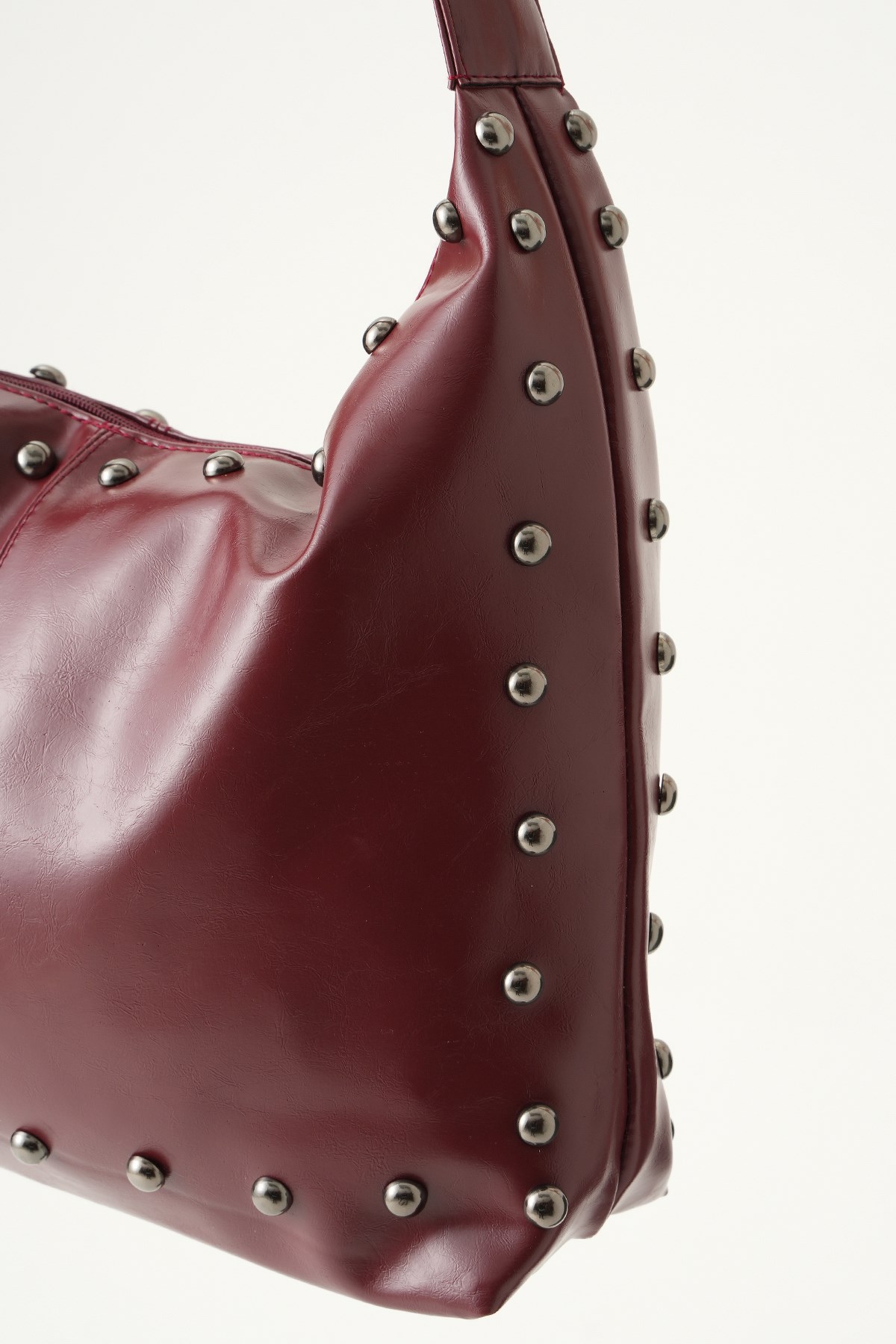 Zımbalı Omuz Çantası 9225 Bordo 4
