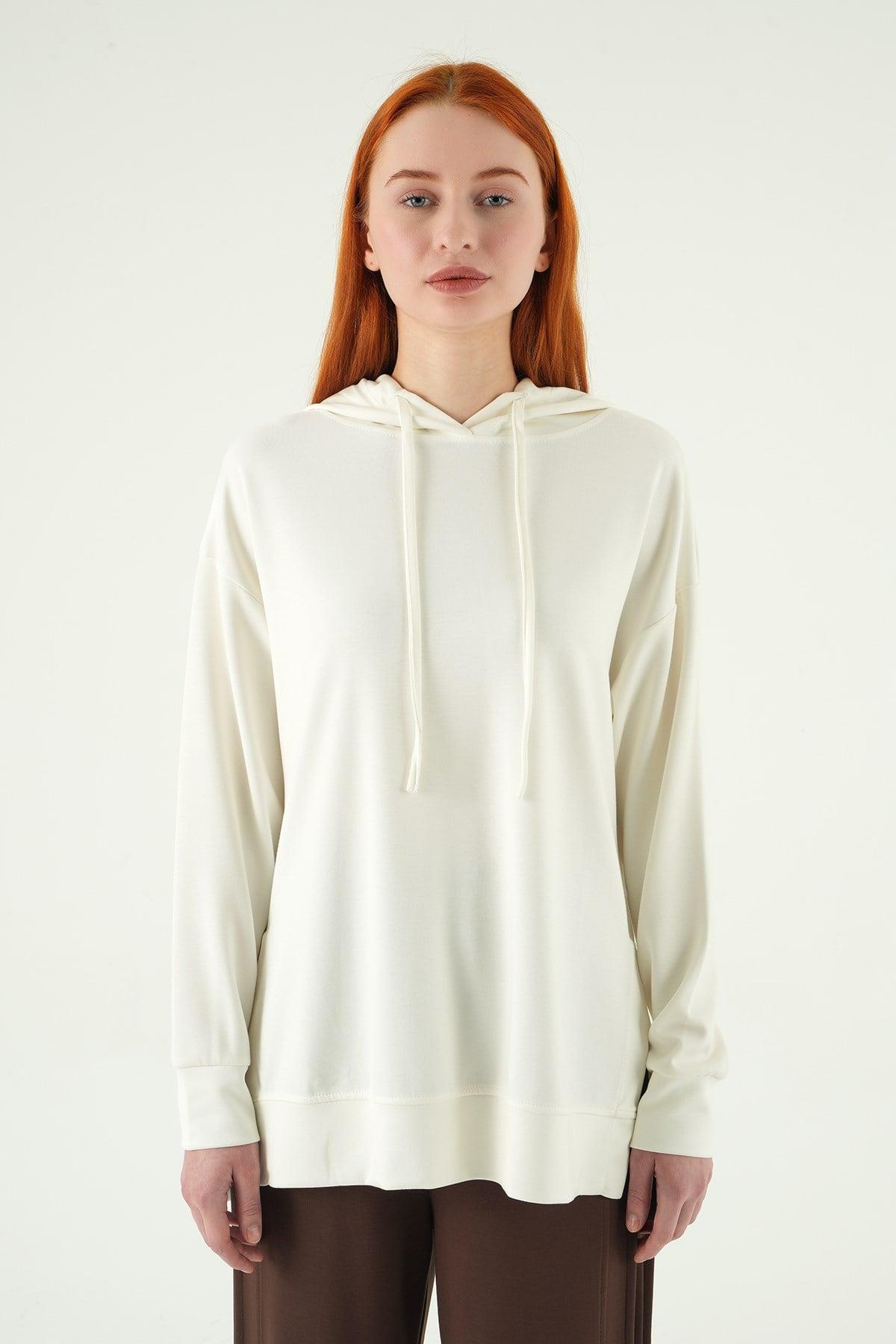 Kapüşonlu Tunik 8309A Ekru 2