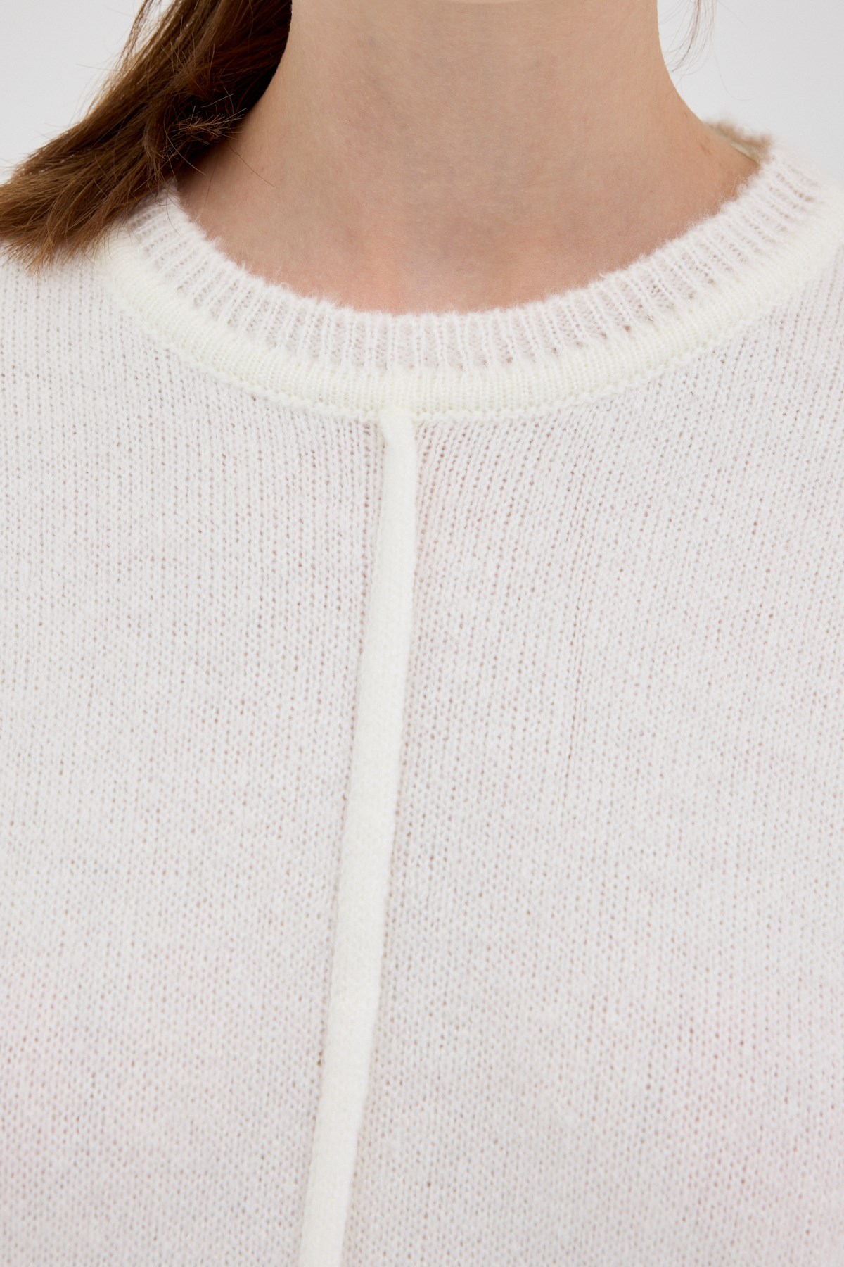 Natural Oversize Bisiklet Yaka Kadın Kazak 2345 4