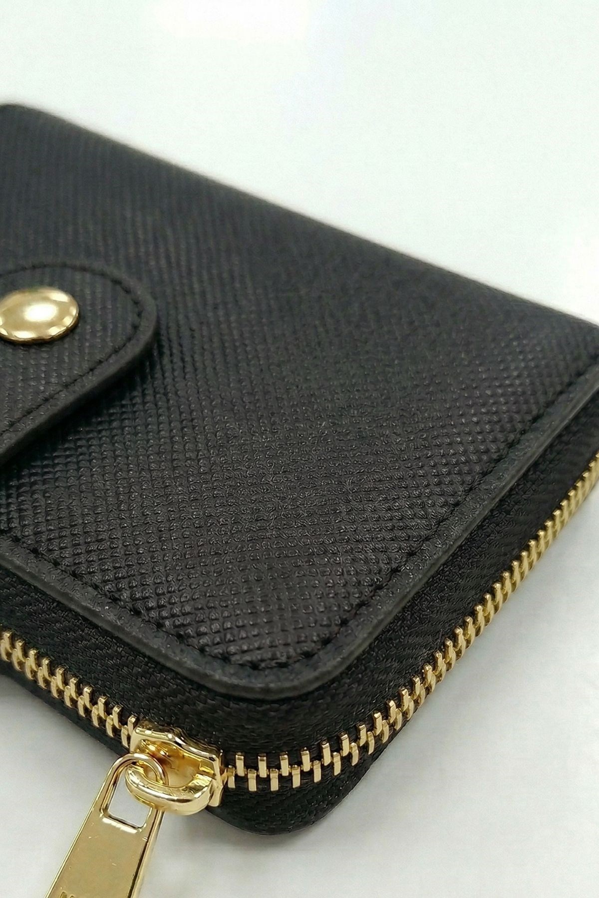 Çıtçıtlı Fermuarlı Cüzdan 243 Siyah 2