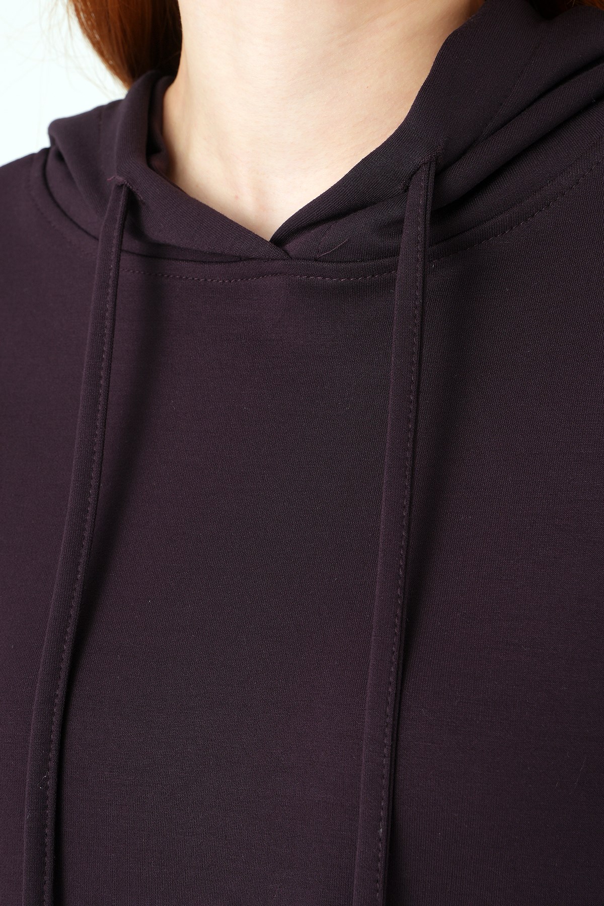 Mürdüm Kapüşonlu Tunik 8309A 4