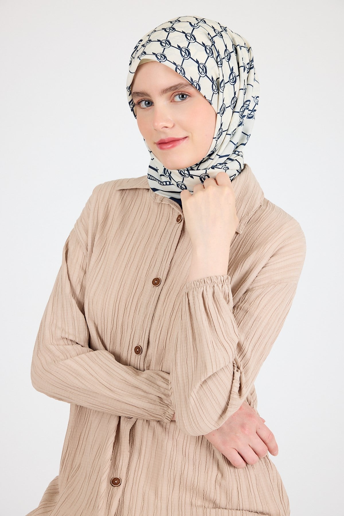 Laci Monogram Desenli Eşarp 3015 2