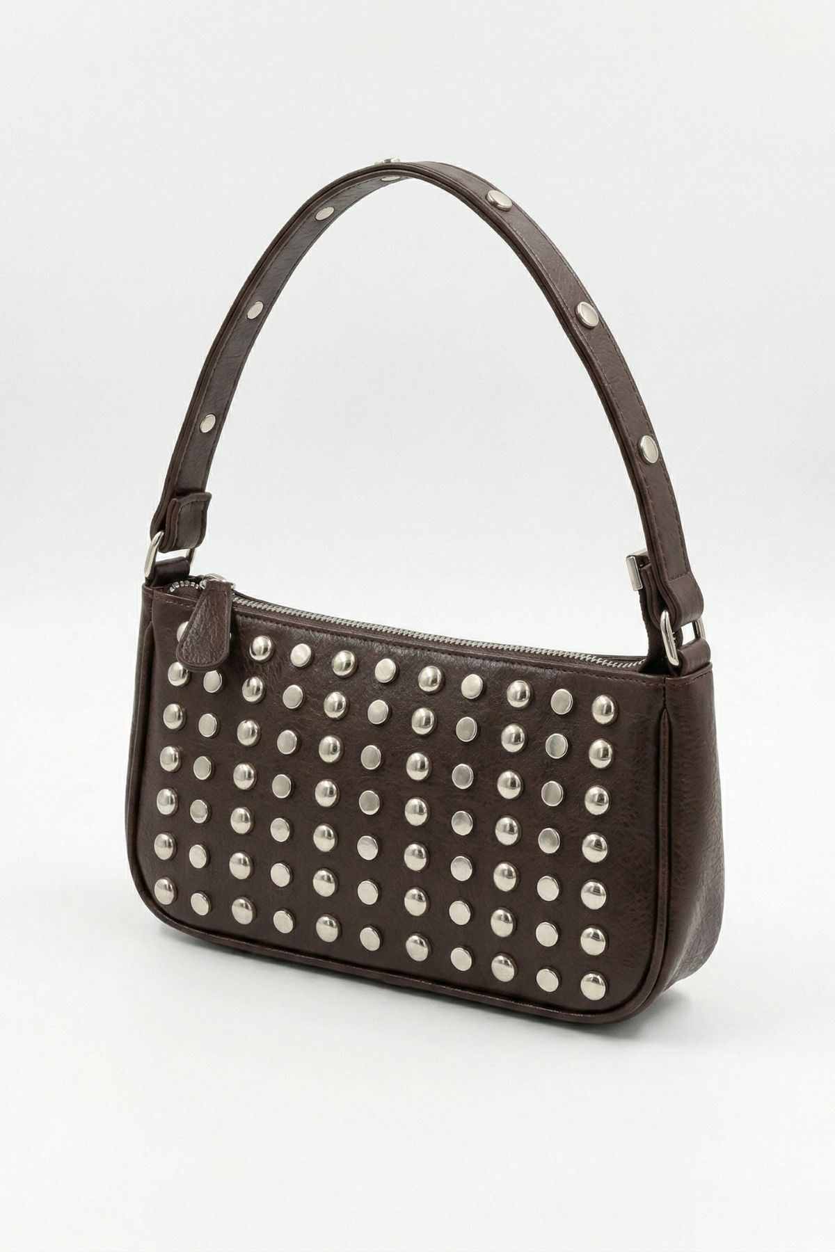 Zımbalı Oval Çanta 9231 Kahve 2