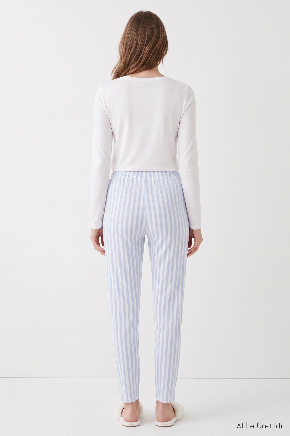Çizgili Pijama 4523 Mavi 3