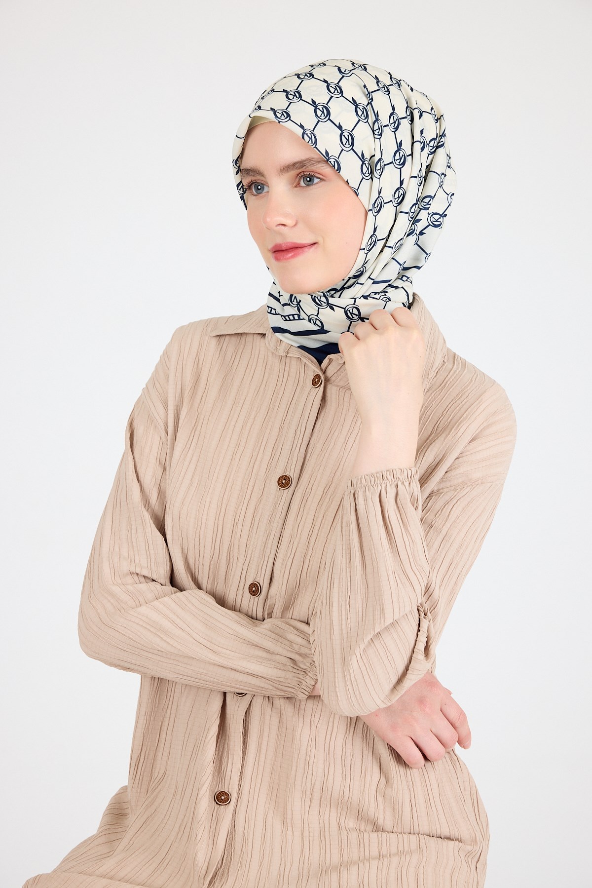Laci Monogram Desenli Eşarp 3015 5