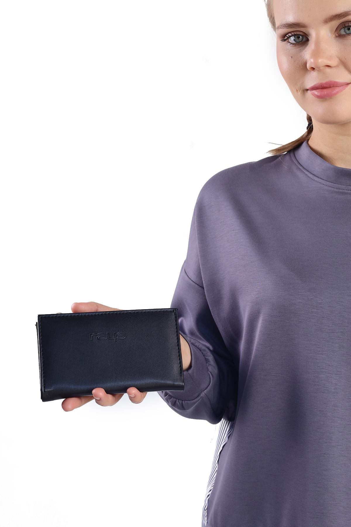 Çıtçıtlı Fermuarlı Cüzdan 023 Siyah 5