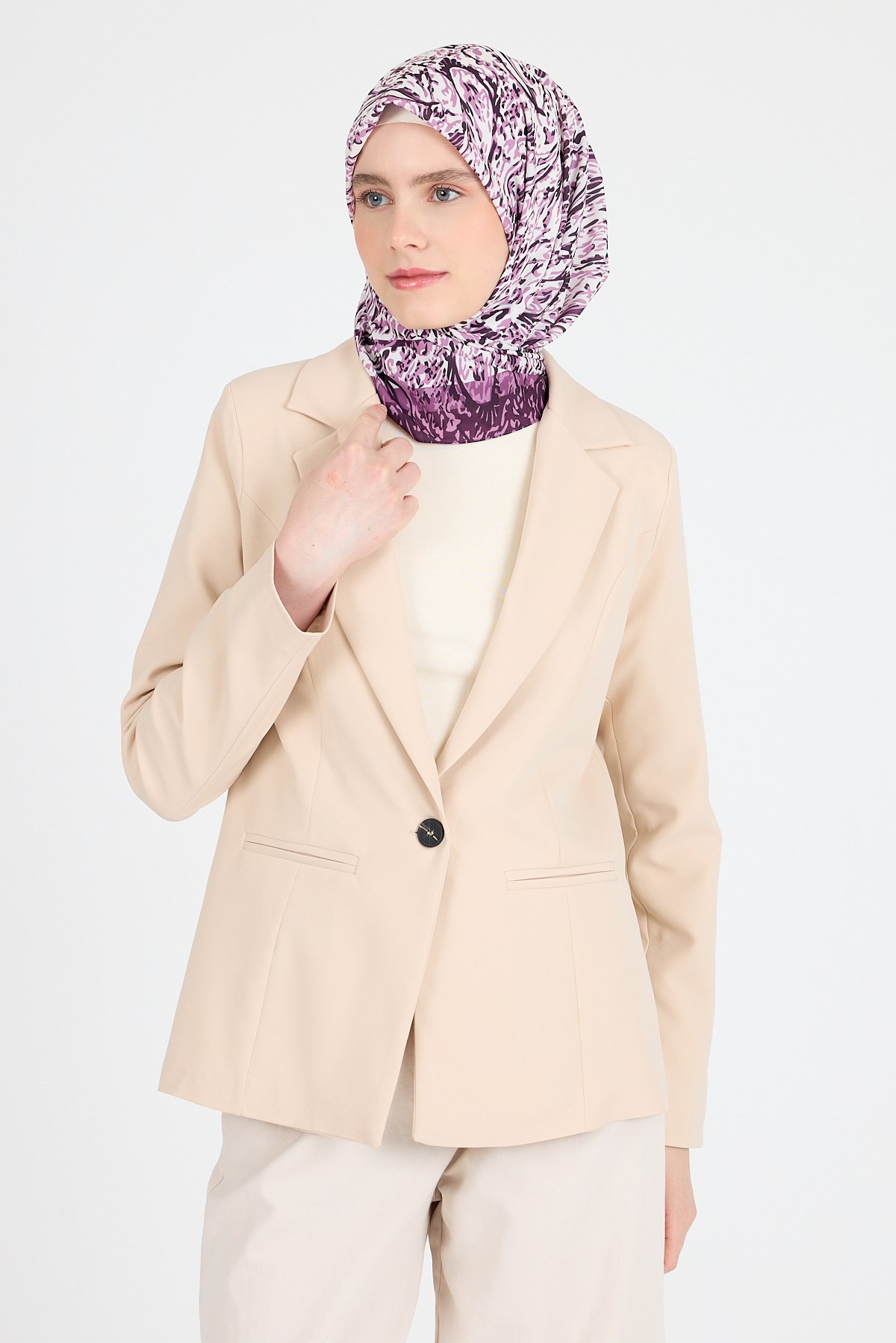 Mor Ebru Desenli Eşarp 3012 4