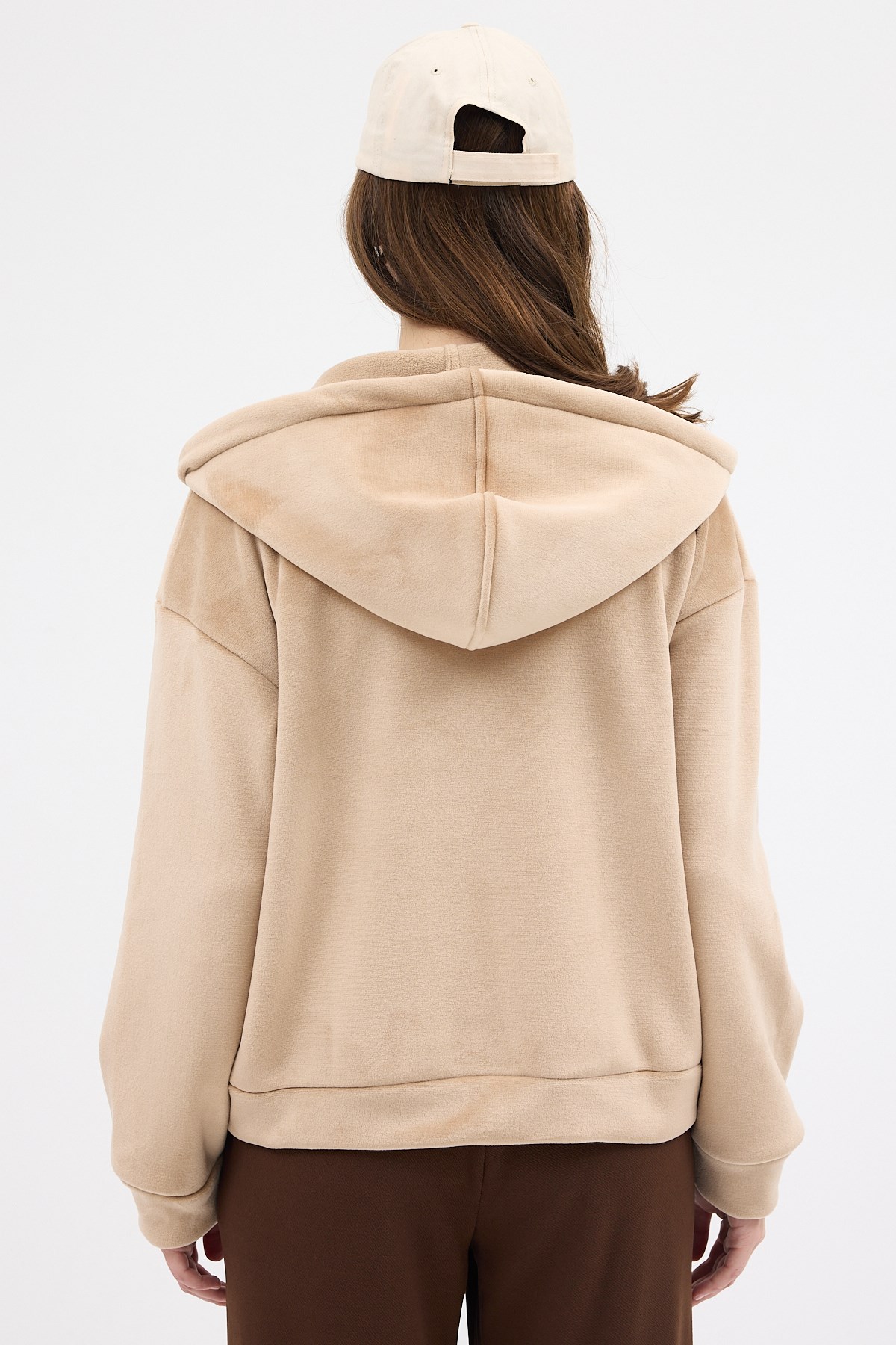Vizon Kadın Fermuarlı Kapüşonlu Sweatshirt 3059A 5