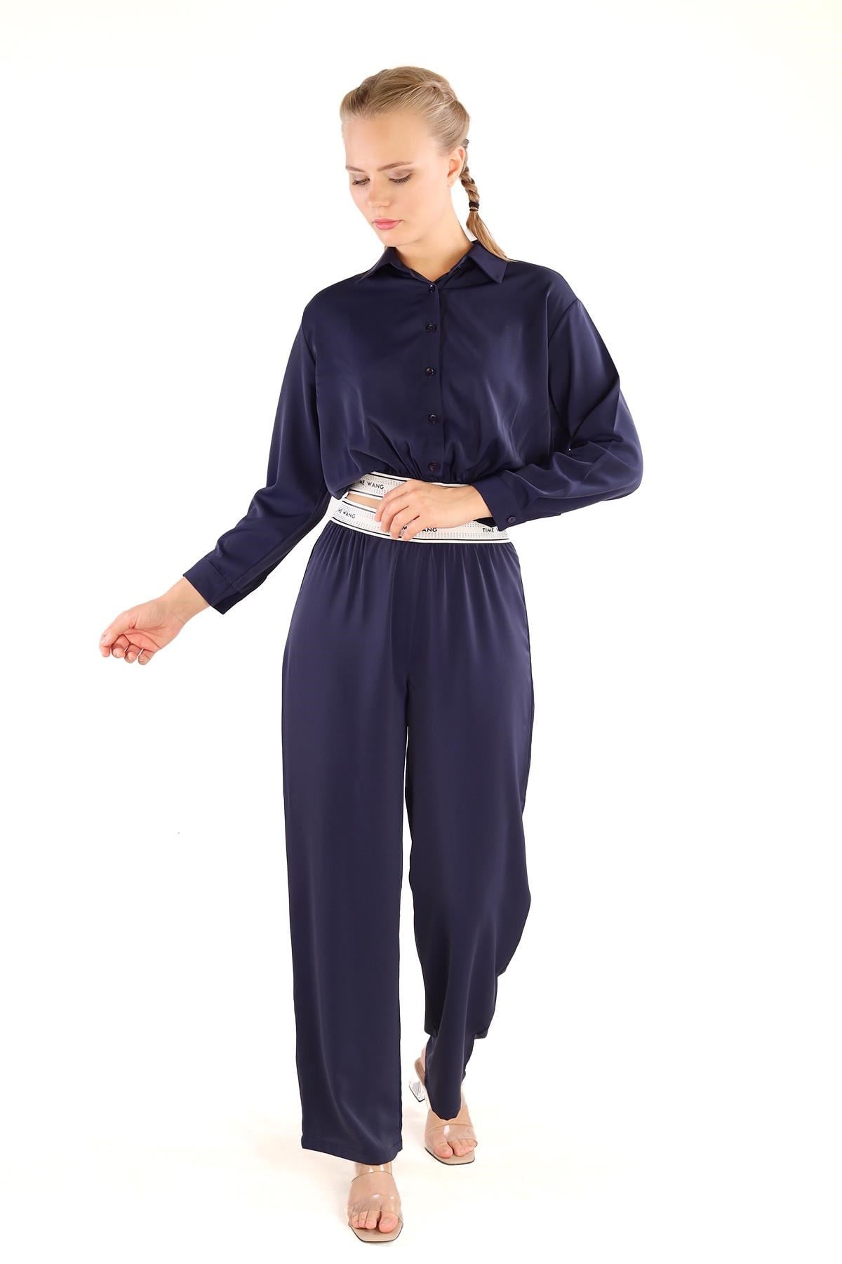 Lastik Yazı Detay Pantolon Takım 3002 Laci 7