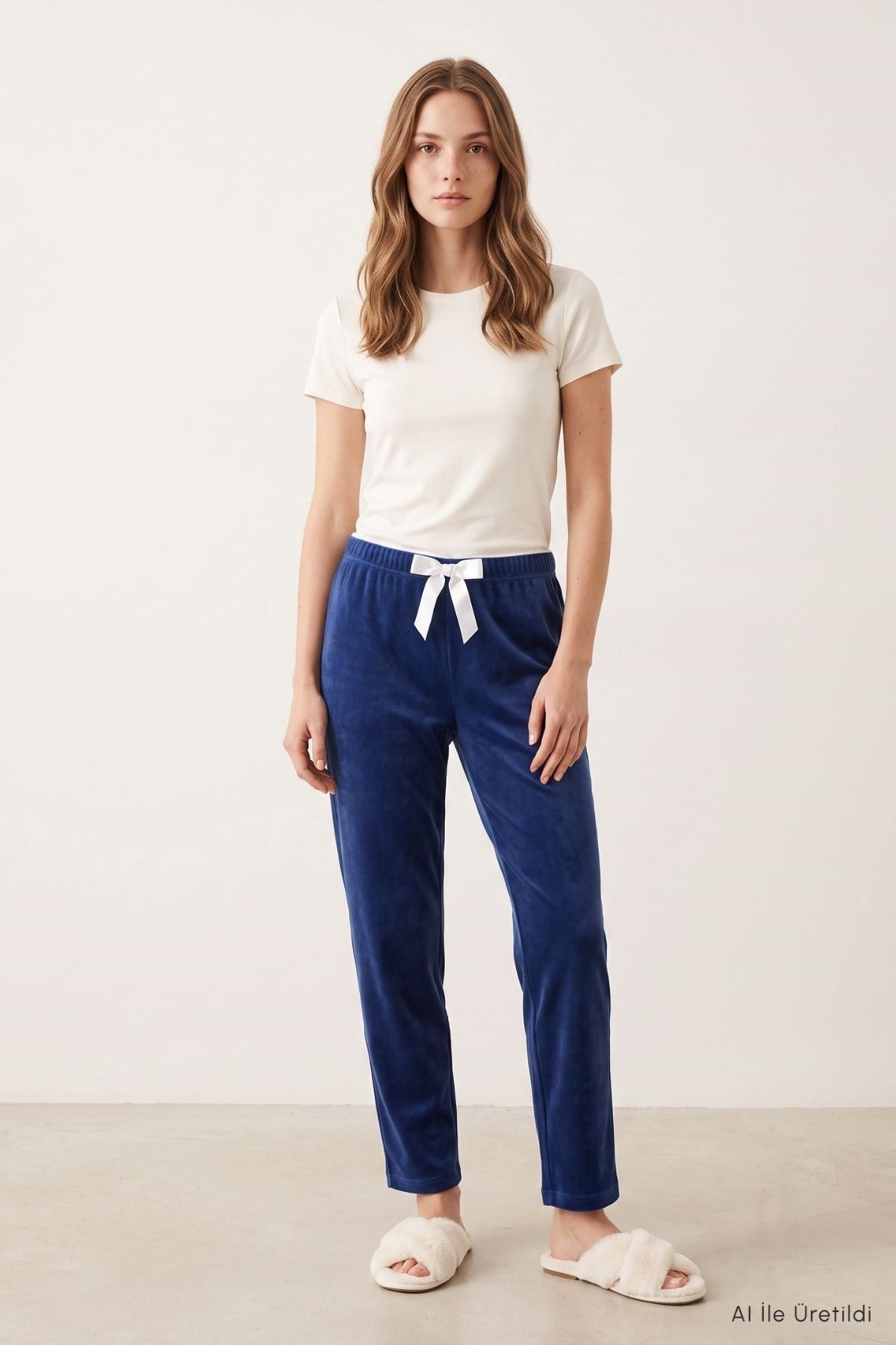 Bel Lastikli Kadife Pijama 0601 Laci 2