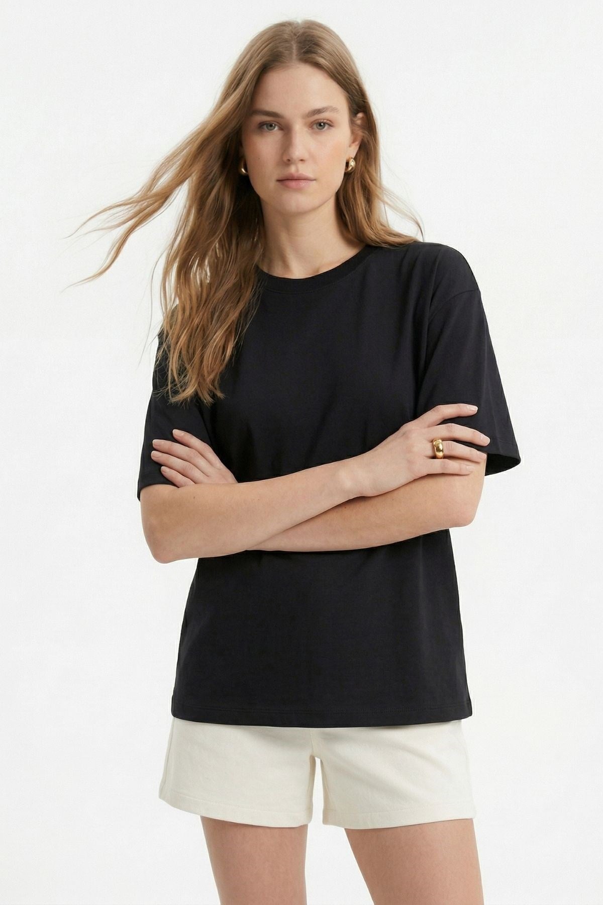 Oversize Tişört TCR-1633 Siyah 2