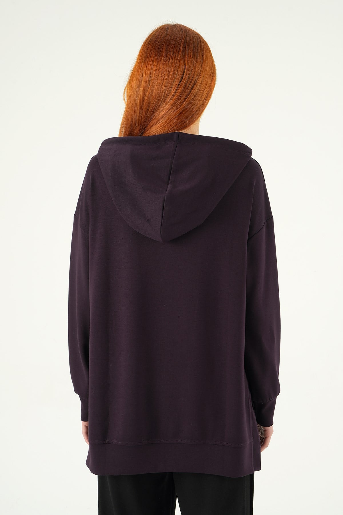 Mürdüm Kapüşonlu Tunik 8309A 5