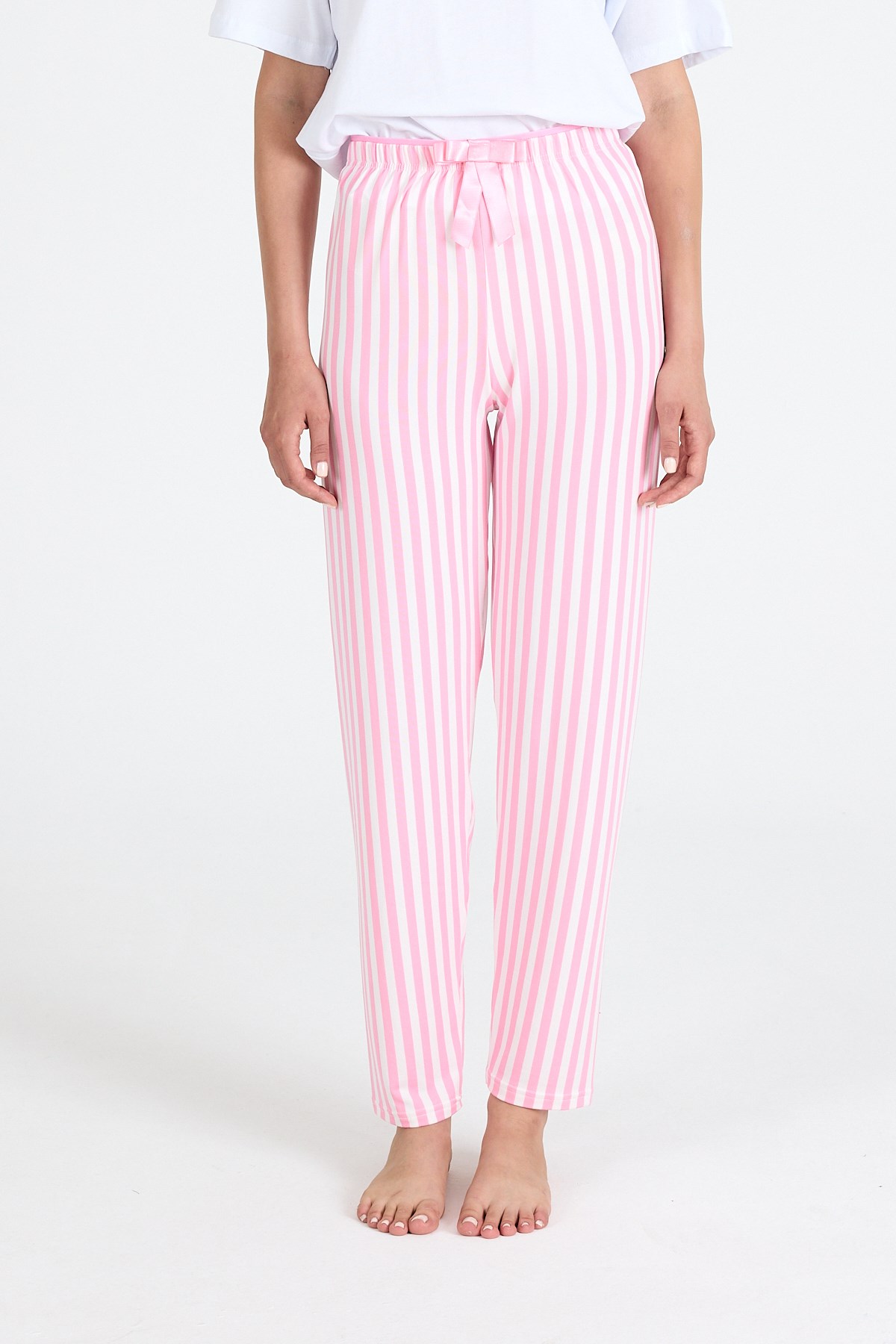 Pembe Çizgili Pijama Altı 4523 3