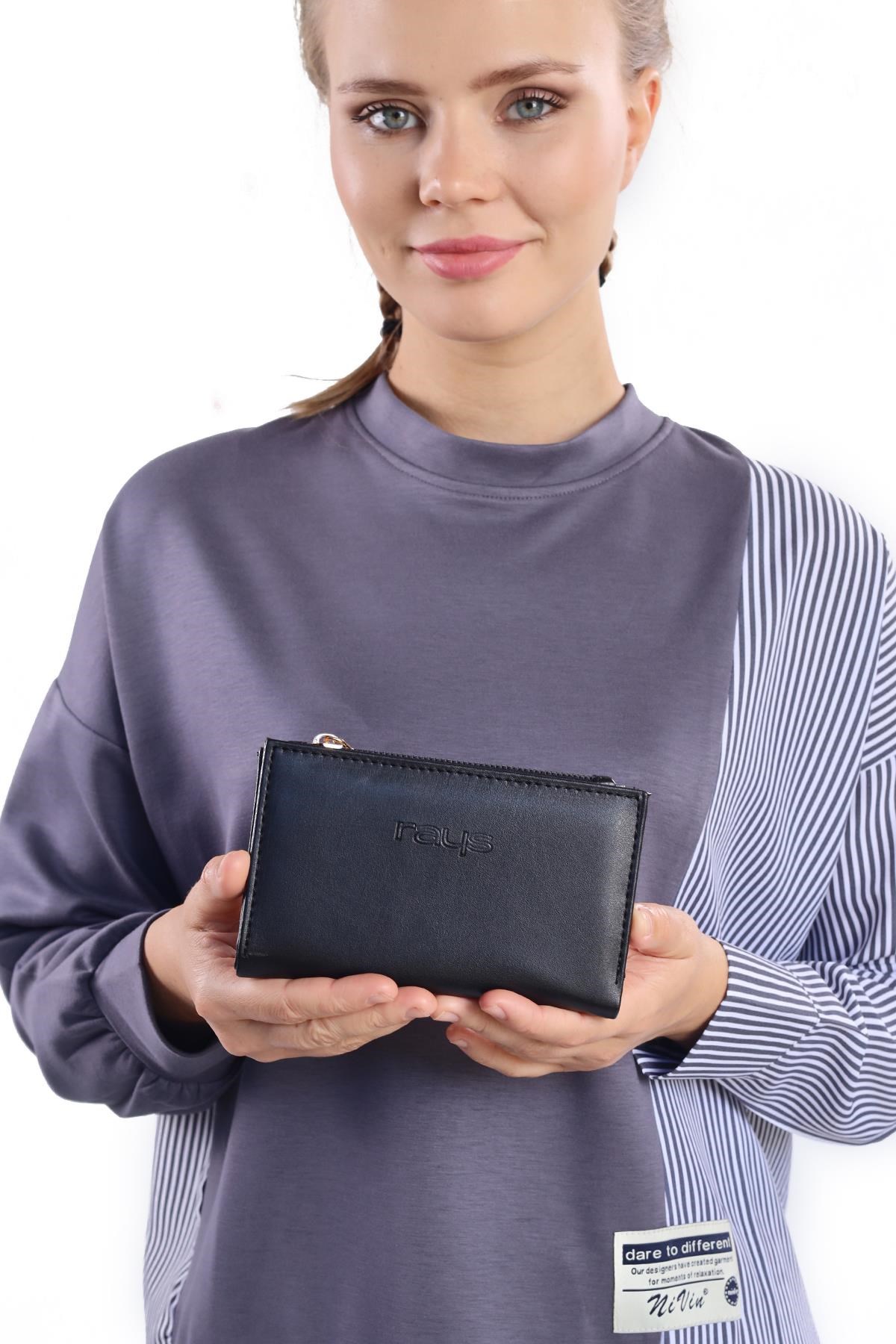 Çıtçıtlı Fermuarlı Cüzdan 023 Siyah
